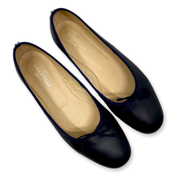 josefinas Shoes Josefinas Nostalgia Black Leather Ballet Flats